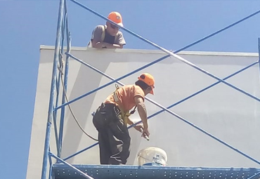 PUCV utiliza pintura reciclada Pinturec para retocar fachadas de NBC Curauma y Rubén Castro - Foto 2