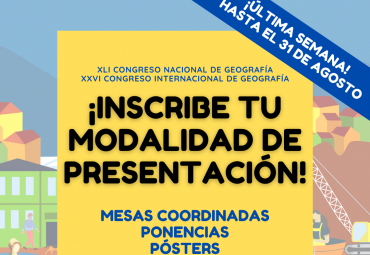 Concluye convocatoria para el XLI Congreso Nacional y XXVI Internacional de Geografía
