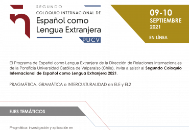 DRI PUCV realizará Segundo Coloquio Internacional de Español como Lengua Extranjera