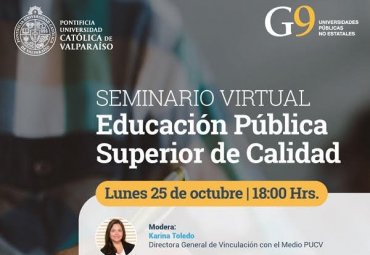 PUCV y Red G9 efectúan seminario Educación Pública Superior de Calidad - Foto 1