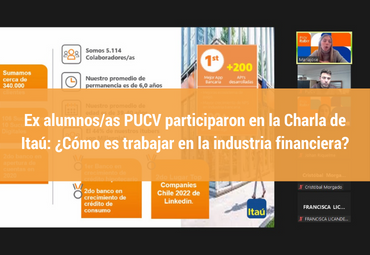 Ex alumnos/as PUCV participaron en la Charla de Itaú: ¿Cómo es trabajar en la industria financiera?