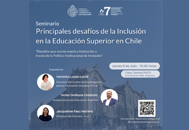 PUCV realizará seminario sobre desafíos en inclusión para Educación Superior