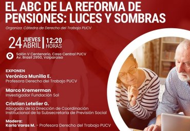 Escuela de Derecho realizará Seminario sobre Reforma de Pensiones
