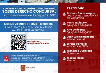 Escuela de Derecho realizará conversatorio sobre actualizaciones de la Ley N° 21.563
