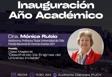 Destacada astrónoma inaugurará Año Académico de la Facultad de Ciencias