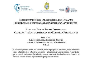 Seminario "Instituciones Nacionales de Derechos Humanos Perspectivas Comparadas Latinoamericanas y Europeas"