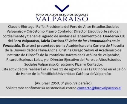 Cuaderno XIX del Foro Valparaíso.