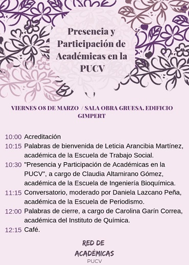 Participación de Académicas en la PUCV