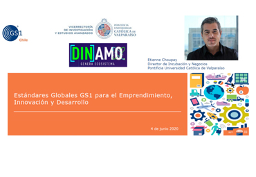 Dirección de Incubación y Negocios desarrolla webinar DINamo en conjunto con Grupo GS1 Chile