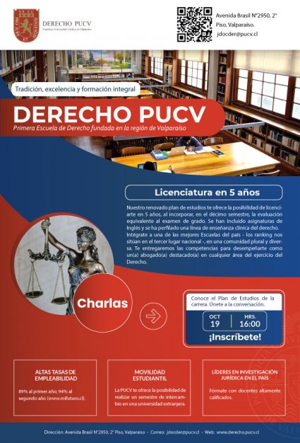 Charla de Difusión: "Nuevo Plan de Estudios Derecho PUCV"