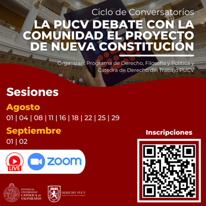 Ciclo de conversatorios “La PUCV debate con la comunidad el proyecto de nueva Constitución”