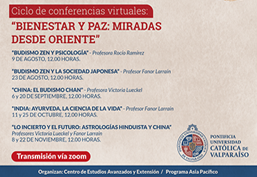 Ciclo de Conferencias Virtuales: “Bienestar y paz: miradas desde oriente”