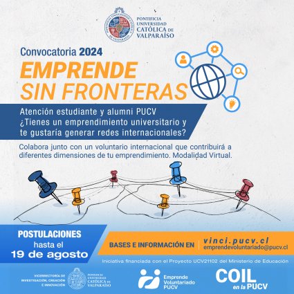Convocatoria Emprende Sin Fronteras PUCV
