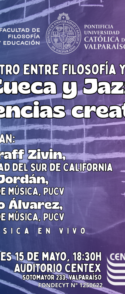 Instituto de Filosofía PUCV invita al “Encuentro entre filosofía y música: cueca y jazz, potencias creativas” con destacada académica internacional