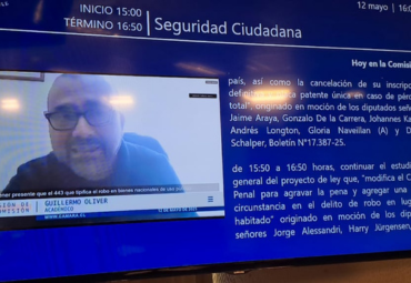 Profesor Guillermo Oliver expone en Comisión de Seguridad Ciudadana sobre reforma al delito de robo en lugar no habitado
