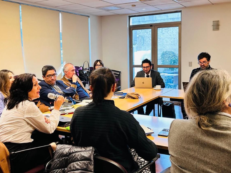 Profesora Andrea Montecinos en reunión ONU. 