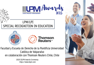 Diplomado Legal Management Program LMP LatAm PUCV-Thomson Reuters recibe el reconocimiento especial IILMP Awards 2025