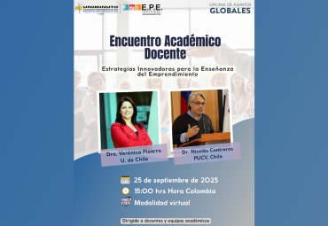 Académico Dr. Nicolás Contreras participó en conferencia internacional sobre educación y emprendimiento en UNIMINUTO, Colombia